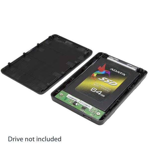 Startech.com S2510BPU33 2.5in USB 3.0 External SATA III SSD Hard Drive Enclosure with UASP – Portable External USB HDD with Tool-less Installation (S2510BPU33)
