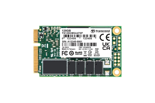 MEMORIA 128GB, mSATA SSD, SATA3, 3D TLC BiCS5, PE: 3K, 30u”, Wide temp.