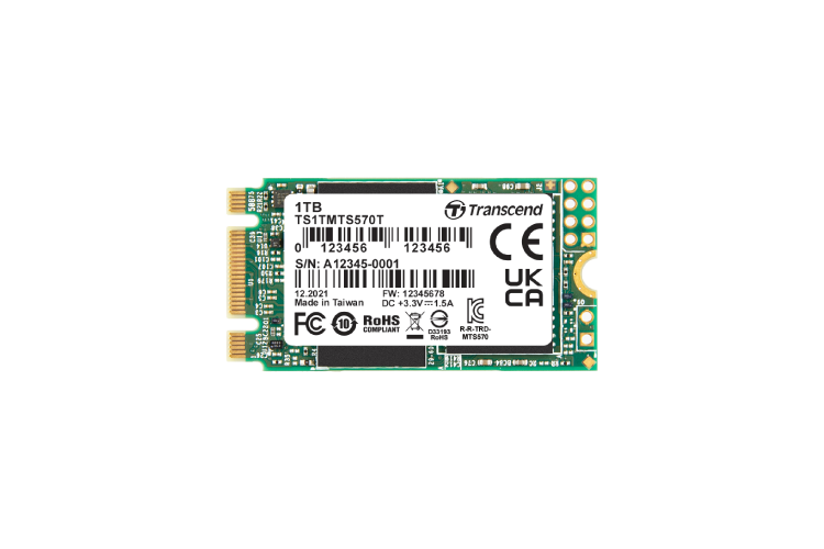 1TB, M.2 2242 SSD, SATA3 B+M Key, 3D TLC BiCS5, PE: 3K, 30u”