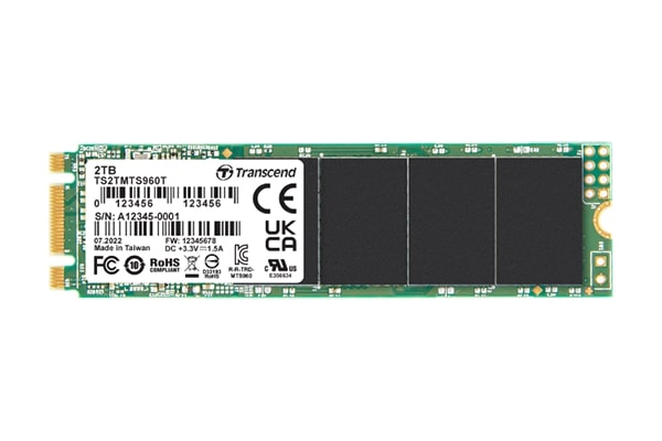 Memory 1TB, M.2 2280 SSD, SATA3 B+M Key, 3D TLC BiCS5, DRAM-less, wide temp. TS1TMTS960T-I