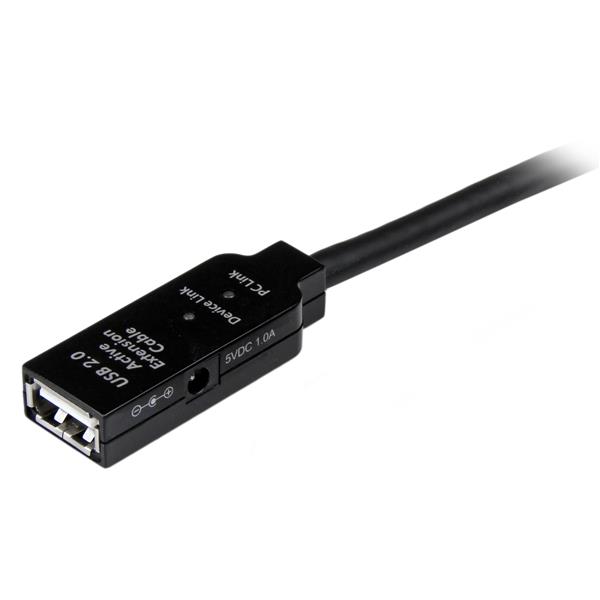 Startech.com USB2AAEXT35M 35m USB 2.0 Active Extension Cable - M/F - USB extension cable - USB (M) to USB (F) - USB 2.0 - 115 ft - active - black (USB2AAEXT35M)