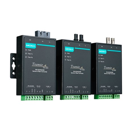 Serial Converter Industrial TCF RS-232/422/485 to Fiber Moxa TCF-142-M-ST-T