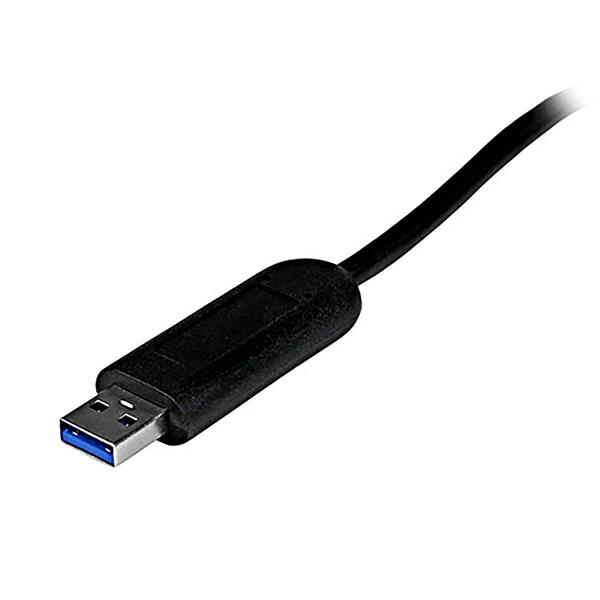 Startech.com ST4300PBU3 4-Port USB 3.0 Hub with Built-in Cable - SuperSpeed Laptop USB Hub - 5Gbps - Portable USB Splitter - Mini USB Hub (ST4300PBU3)
