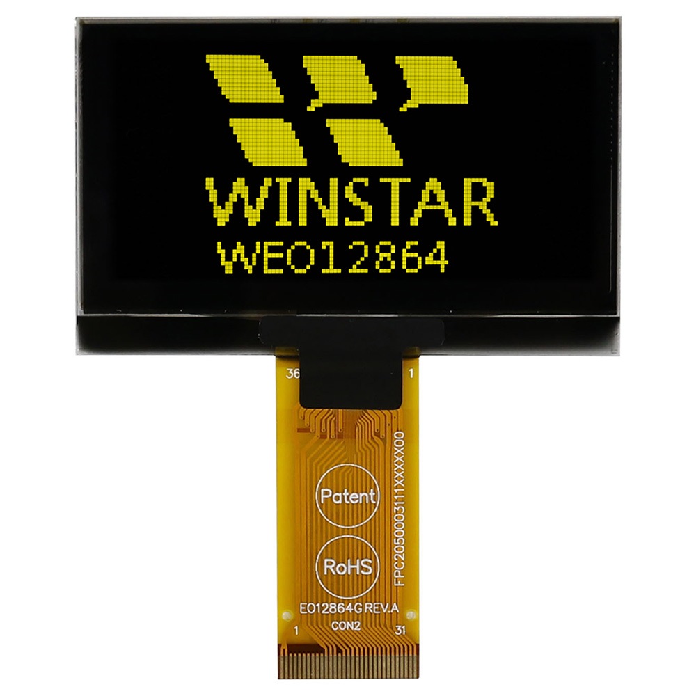 DISPLAY WEO012864GLPP3N00000 OLED COG 128X6 YEL
