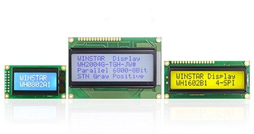 DISPLAY WH0802A-TTI-JT# 8X2 STN BLACK WHITE CHR