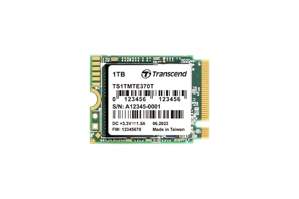 Memory 256GB, M.2 2230, PCIe Gen3x4, M Key, 3D TLC BiCS5, DRAM-less, PE: 3K TS256GMTE370T