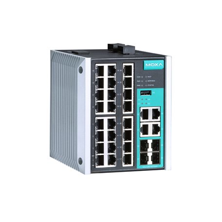 EDS Managed EDS-500E 28-port Moxa EDS-528E-4GTXSFP-LV