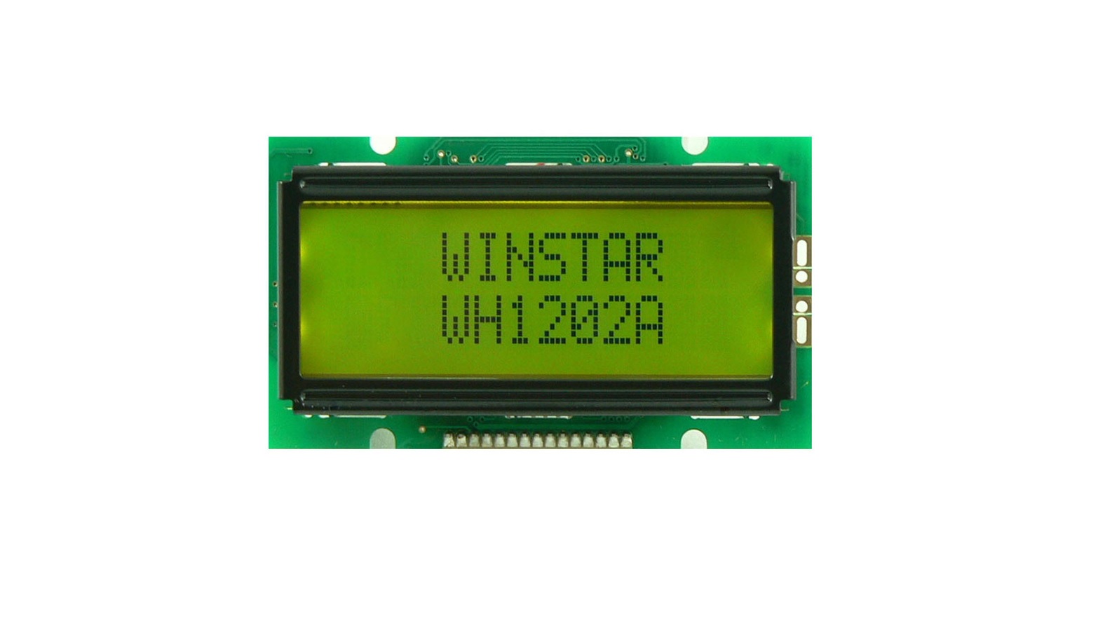 DISPLAY WH1202A-YYH-ET# 12X2 CHR LED YEL GREEN S