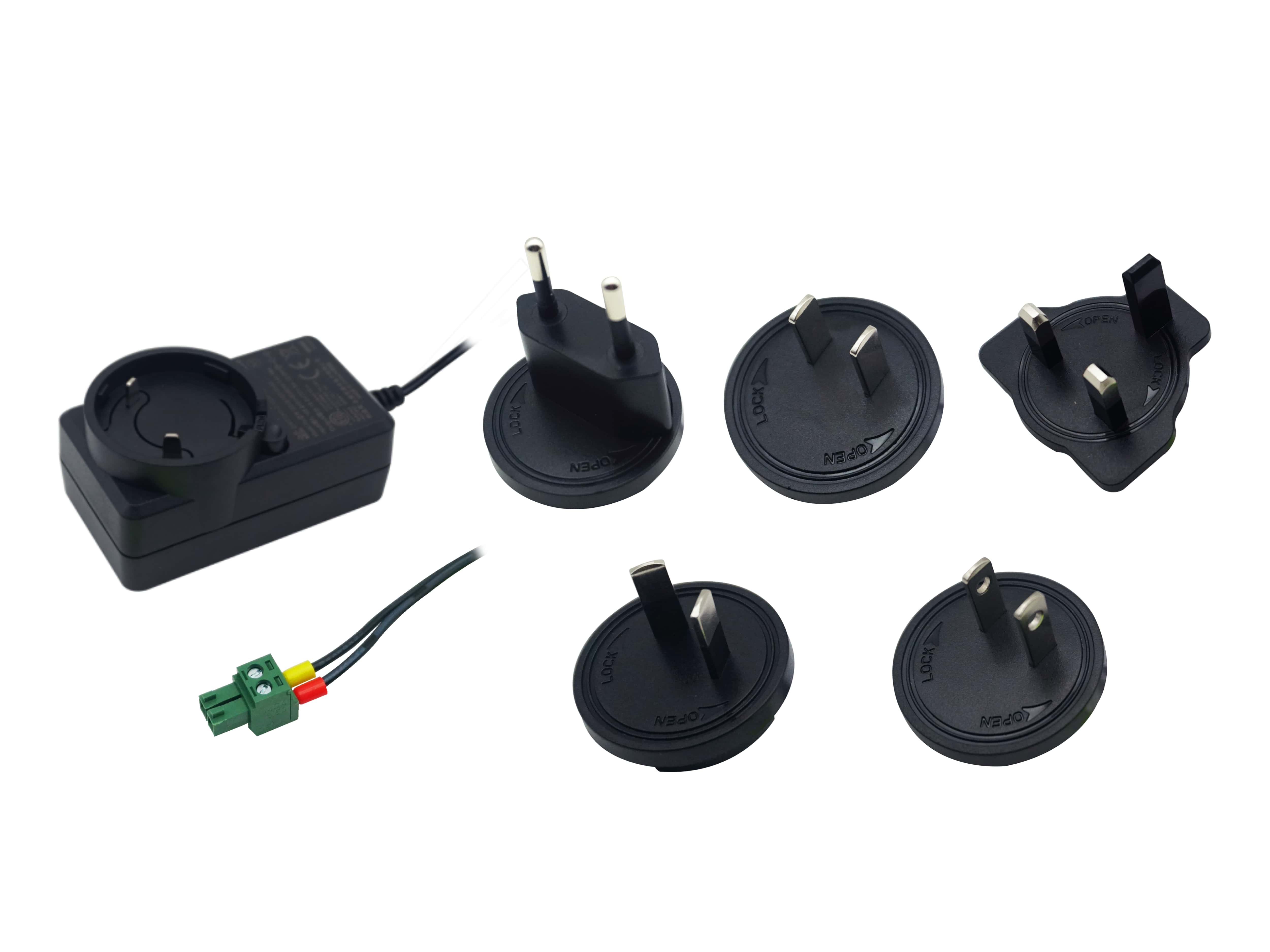 Power Supply S011003: US plug, input 100 to 240VAC, output 12VDC, 1.0A,