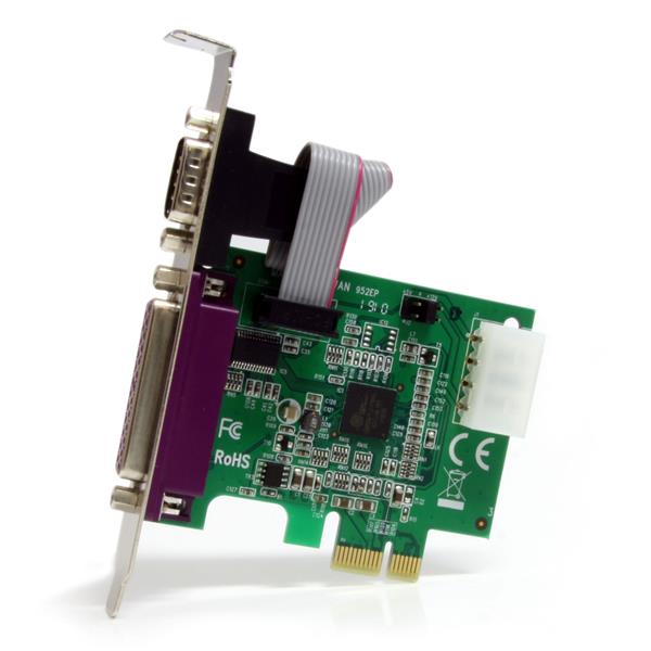 Native PCI Express 1S1P serial/parallel combo card with 16950 UART