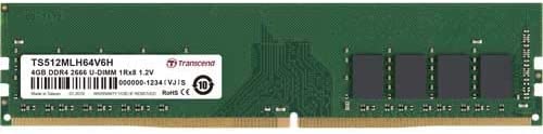 4GB DDR4 2666 U-DIMM 1Rx8 512Mx8 CL19 1.2V 30u