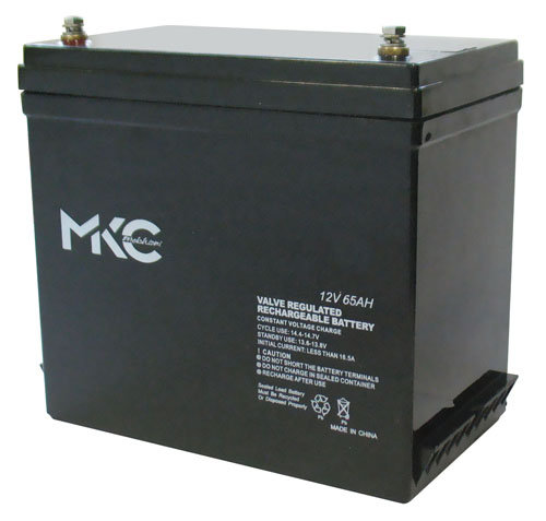 12V 65Ah rechargeable lead-acid battery with T6 terminal MKC