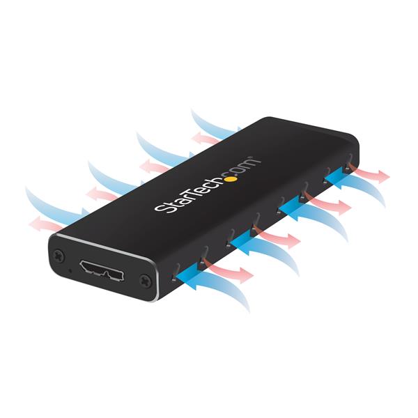 Startech.com SM2NGFFMBU33 Box Alloggio USB 3.0 esterno per SSD SATA M.2 - Convertitore NGFF di unità SSD con UASP - Box portabile M.2 NGFF a USB3.0 SSD