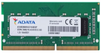 MEMORY CARD ECC SO-DIMM DDR4 3200 1.2V 16GB 2048X8 AD4B3200716G22-BSSA_10440078