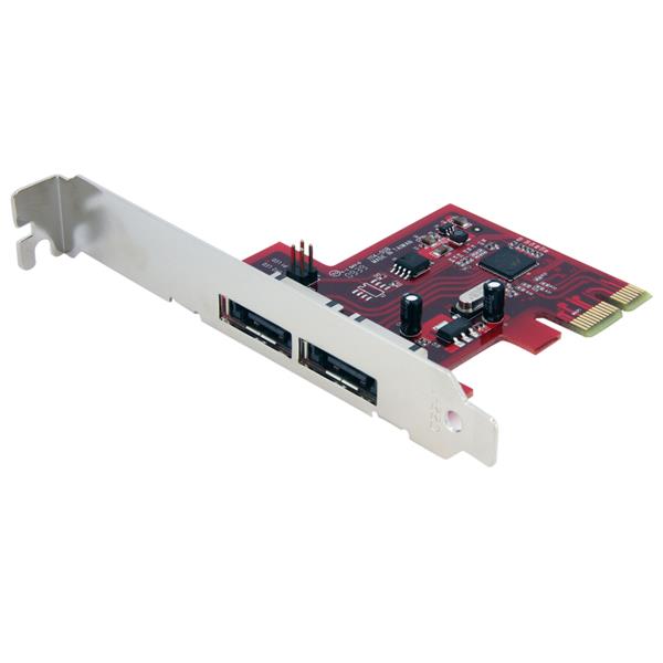 Startech.com PEXESAT32 2 Port SATA 6 Gbps PCI Express eSATA Controller Card - Storage controller - 2 Channel - eSATA 6Gb/s - 6 Gbit/s - PCIe (PEXESAT32)