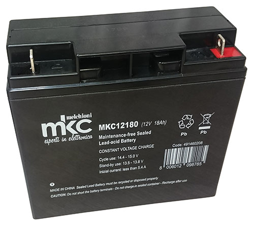Batteria al piombo ricaricabile 12V 18Ah terminale t3 MKC