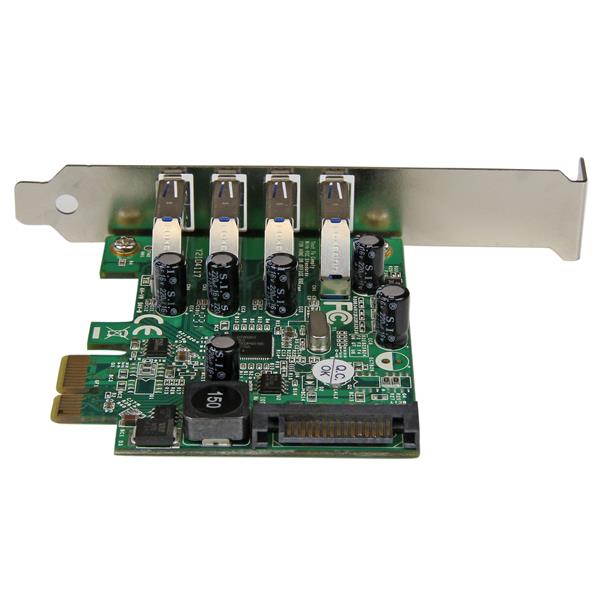 Startech.com PEXUSB3S4V 4-Port PCI Express SuperSpeed USB 3.0 Controller Card with UASP - 5Gbps - USB 3.0 Expansion Card with SATA Power (PEXUSB3S4V)