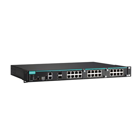 Rackmount managed IKS-6700A 26-port Front T Moxa IKS-6726A-2GTXSFP-48-48-T