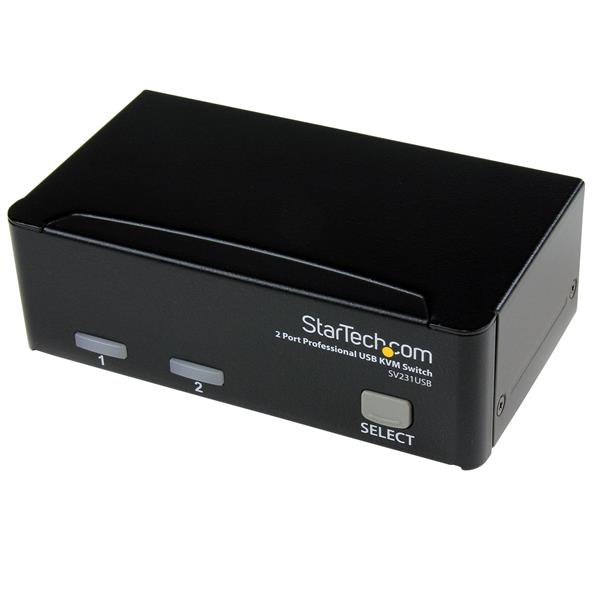 Startech.com SV231USBGB 2 Port Professional USB KVM Switch Kit with Cables (SV231USBGB)