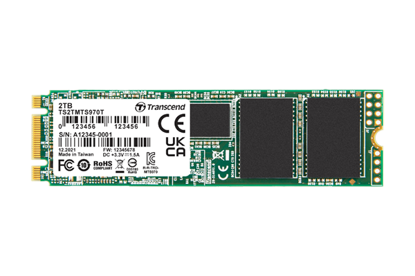 2TB, M.2 2280 SSD, SATA3 B+M Key, 3D TLC BiCS5, PE: 3K, wide temp.