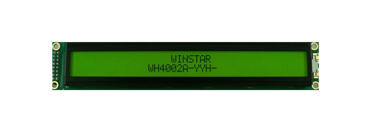 DISPLAY WH4002A-YYH-ET# 40X2 CHR LED Y STN Y WT