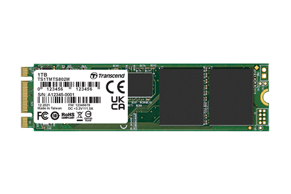 32GB, M.2 2280 SSD, SATA3 B+M Key, MLC WD-15, Wide Temp