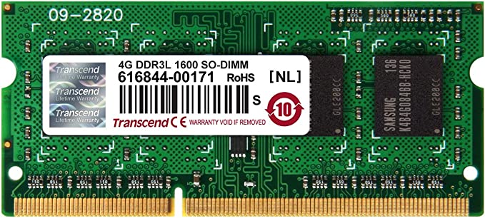 4GB DDR3L 1600 U-DIMM 1Rx8 512Mx8 CL11 1.35V 30u