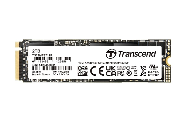 Memory 2TB, M.2 2280, PCIe Gen4x4, M-Key, 3D TLC BiCS5, PE: 3K, 4CH, extended temp., TCG  TS2TMTE712P