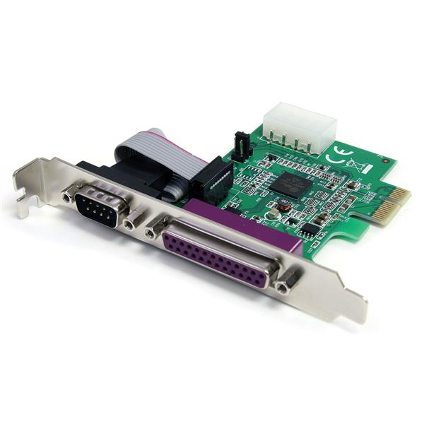 Native PCI Express 1S1P serial/parallel combo card with 16950 UART