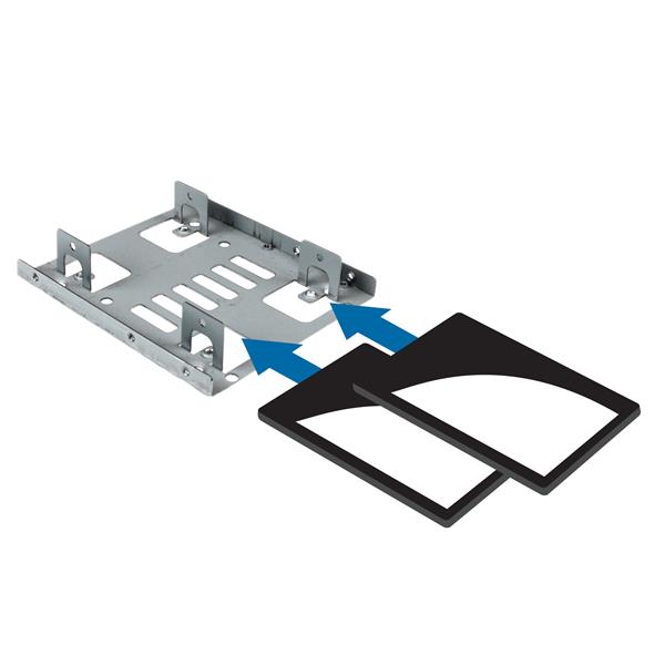 Startech.com BRACKET25X2 Staffa per doppio HDD da 2,5" a 3,5” per HDD SATA