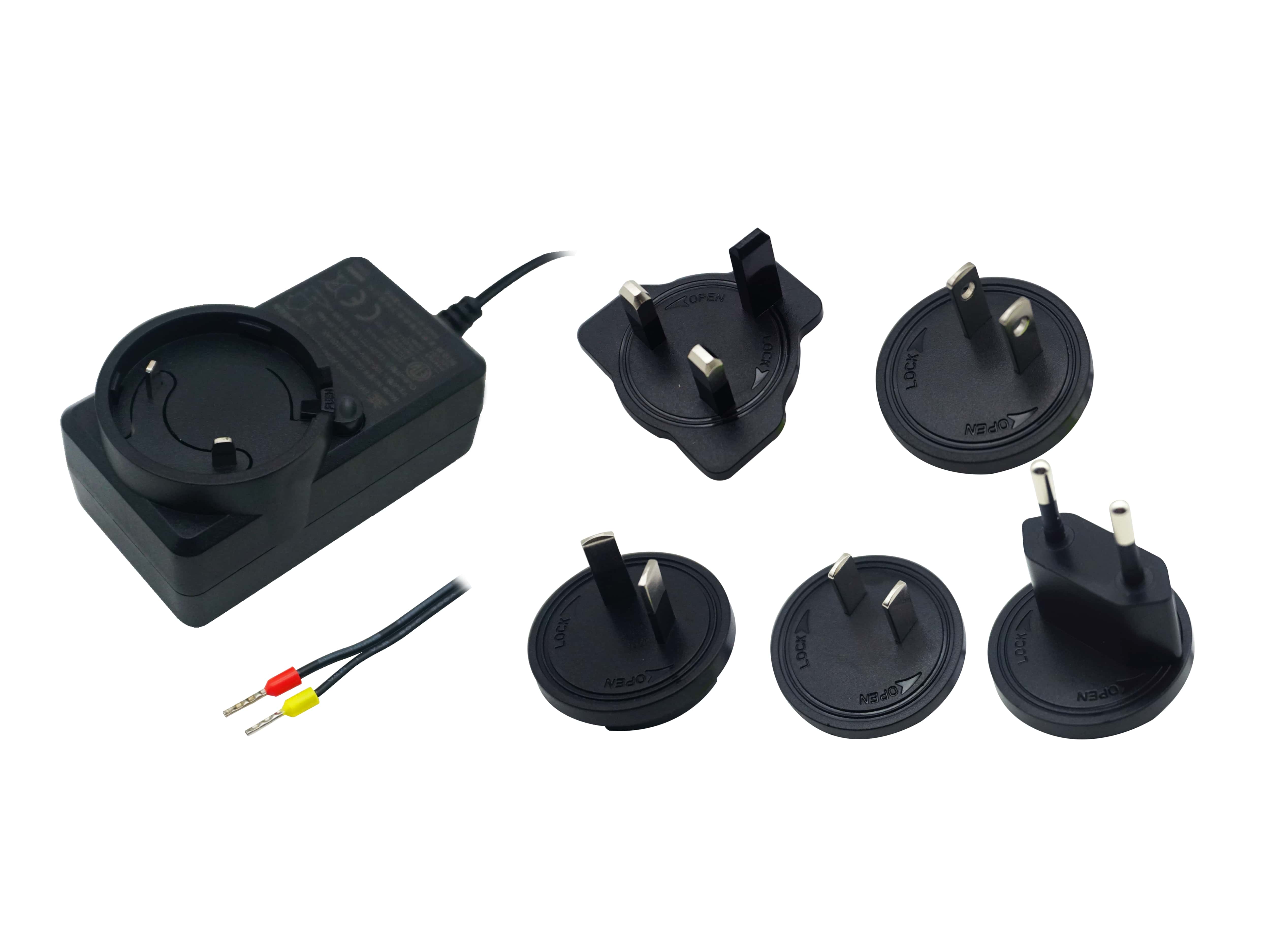 Power Supply S012005: EU plug, input 100 to 240VAC, output 12VDC, 1.0A