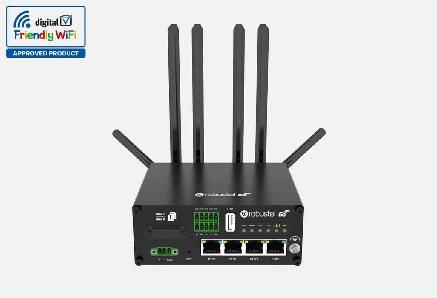 ROUTER R5020-5G-A09GL-A B064803: 5G Global, WiFi, ACC, Dual SIM, 4xEth,