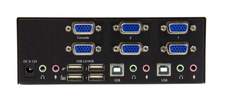 Startech.com SV231DVGAU2A 2 Port VGA KVM Switch - Dual VGA - Hot-key & Audio Support - 1920x1200 KVM Switch - KVM Video Switch (SV231DVGAU2A)