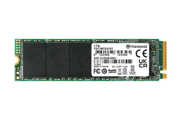 256GB, M.2 2280, PCIe Gen3x4, M-Key, 3D TLC BiCS5, DRAM-less, PE: 3K