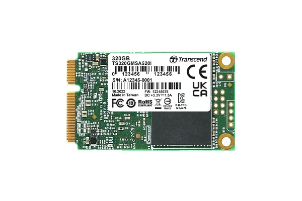 MEMORIA 160GB, mSATA SSD, SATA3, 3D TLC BiCS5, SLC mode, wide temp. TS16